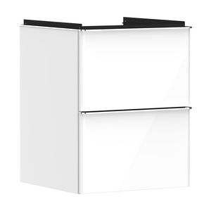 Onderkast wit hoogglans 480x475mm 2x la tbv fontein greepkleur chroom Xelu Q 54019000