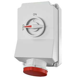 Wandcontactdoos 63A 5-polig  6H 400V IP44 DUO