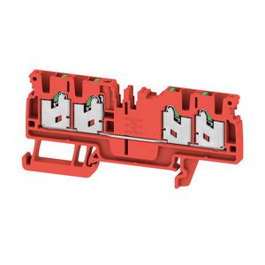 Doorvoer blok SNAP IN rood 2.5mm2 24 A 800 nr. VVE=100