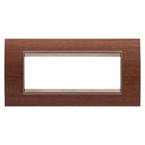 LUX PLAAT-VAN HOUT-6 MODULE-WALNOOT-BINNENFRAME MAT