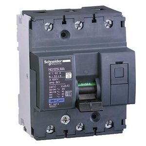 Installatieautomaat 3-polig In= 10A MA-karakteristiek NG125MA