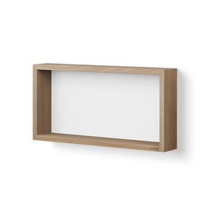 Opbergbox Wooden 600x300mm mass.eiken old grey achterplaat mat wit