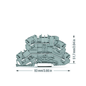 2-etage basisklem L/L Bovenverdieping basis grijs VVE=50