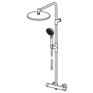Regendouche kraan ronde hoofddouche Thermostatisch Wan 4719910333