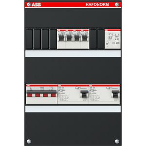 Groepenkast 4 groepen achter 2x 30ma + T + HS 3-fase binnenw+deks