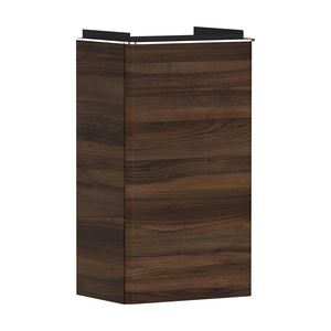 Onderkast Dark Walnut 340x245mm tbv fontein scharnieren links greepkleur chroom Xelu Q 54014000