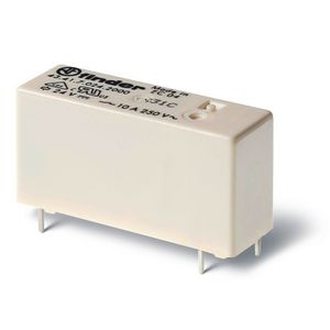 Schakelrelais 1 wisselcontact 10A 12V DC S. AgNi + Au