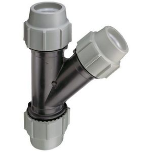 T-koppeling 45° PP tyleen klem 63mm PN16