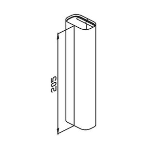 Witte kunststof buisafdekking