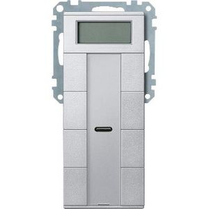 Impulsdrukker 4-voudig Temp.regelaar Aluminium Syste KNX