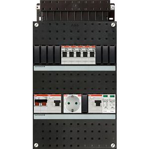 Groepenkast 5 groepen achter 2x 30mA + HS + wandcontactdoos + OV2 1-fase
