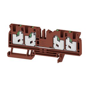 Doorvoer bl. SNAP IN bruin 4mm2 32 A 1000 V nr. VVE=50