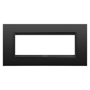 LUX PLATE-IN METAL-6 MODULES-MONOCHROME SATIN BLACK-