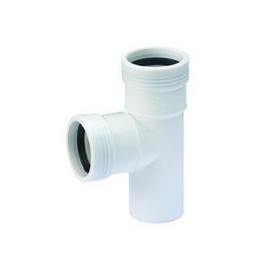 Wafix PP manchet T-stuk 88° 32mm wit 2x mof/spie