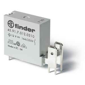 Schakelrelais 1 maakcontact 16A 12V DC S. AgNi