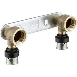 Muurplaatbeugel gebogen SMARTPRESS 16mmx1/2"bn.dr HoH 80/100mm