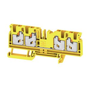 Doorvoer bl. SNAP IN geel 4mm2 32 A 1000 V nr. VVE=50