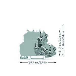 2etageklem Rijg-/rijg afsluitplaat 2000-2201/099-000 VVE=50