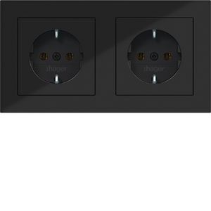Dubbele SCHUKO-wandcontactdoos afdekraam bedr. stk.kl. A.1 z