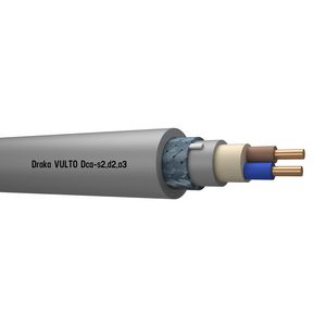Haspel a 2000m. VULTO VO-YMvKas Dca 0,6/1kV gy# 2x2,5/2,5mm² (blauw - bruin)