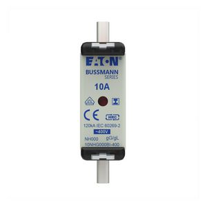 Zekering laagsp. 10A AC 400V NH000 gL/gG dubbele mel VVE=3