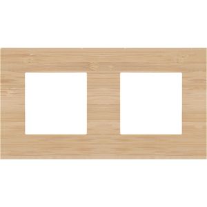 2-voudige afdekplaat hoh 71mm Pure bamboo