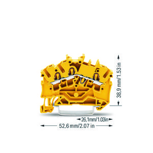 3-draads rijg 2,5mm² voor Ex e II-geel 2002-6306 VVE=100