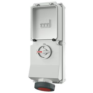 Wandcontactdoos 63A 4-polig  6H 400V IP67 DUO + autom.