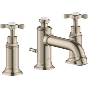 AXOR Montreux 3-gats wastafelkraan 30 incl. trekwaste brushed nickel