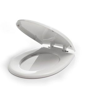 Populair 300 closetzitting m.deksel wit RVS bevest. BA3341
