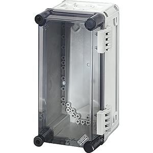 L. beh. IP65 BM1 150x300x170 Tr. scharnier deksel