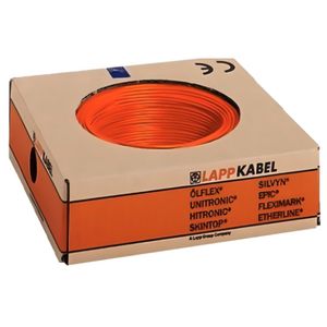 Haspel a 500m. Montagesnoer H07V-K 1X10 oranje