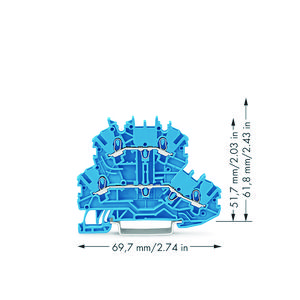 2-etageklem Rijg-/rijgklem N/N blauw 2000-2204 VVE=50