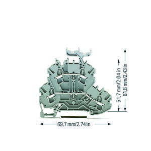2-etageklem Rijg-/rijgklem L/L grijs 2002-2231 VVE=50