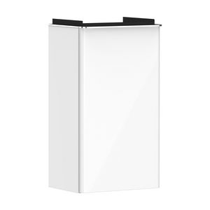 Onderkast wit hoogglans 340x245mm tbv fontein scharnieren links greepkleur chroom Xelu Q 54011000