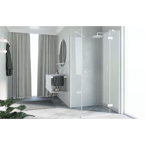 Draaideur NH -A/G  tbv zijwand  95 links verst.920-940x2000mm helder glas profielkleur matchroom