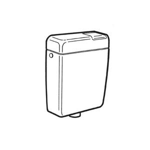 Laaghangend reservoir Compact 6/3 liter wit excl. hoekstopkraan