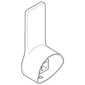 Greep v. douche/badkuip wand Hendel 106x45x31mm chr