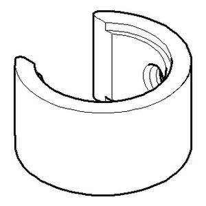 Houder v. handdouche Vork 20x35x31mm Champagne gebors.