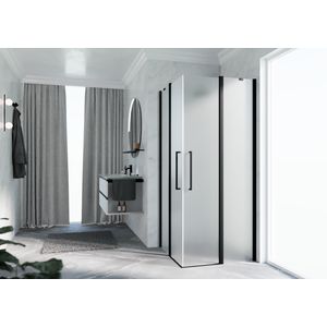 Young 2 Hoekinstap 101 Ver.101-103C Satin Glas Zwart