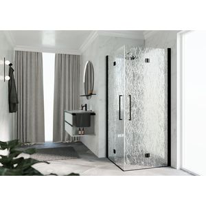 Deel rechts Y22GS hoekinstap 760-780x2000mm zwart aqua