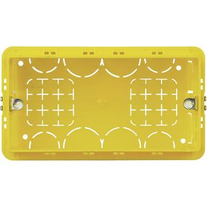 Inbouwdoos 4m vierkant geel 130x71x52mm VVE=5