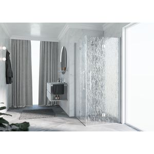 Hoekinstap 2xvouw YOUNG 2GS 1010-1030x2000mm matchroom Aqua glas