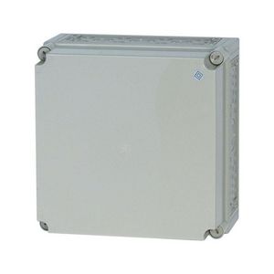Kast Ci Hx375x375x225mm deksel Ral7035 metr.doordrukgaten