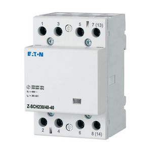 Installatierelais , 230V, 50Hz, 40A, 4NO, 3TE Eaton