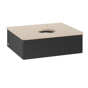 Wastafelonderkast Antao 600x190x500mm Black Matt Lacquer L07053PD