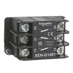 Terugvering contactblok 1NC+2 NO Frontmontage Harmony XAC