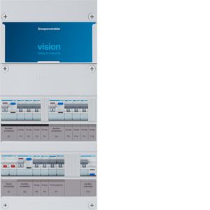 8-groepenverdeler HS 3x ALS 40A +HACO 16A/30mA +kookgroep 1f