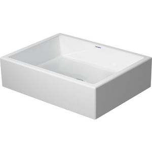 VERO AIR #235150 opzetwastafel 500mm wit zonder kraangat geslepen onderzijde