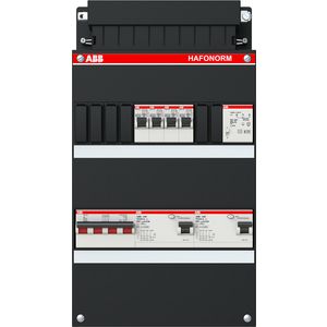 Groepenkast 4 groepen achter 2x 30mA + T + HS 3-fase